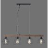 Leuchten-Direkt KASKA Pendant Light Dark wood, black, 4-light sources