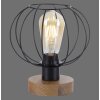 Leuchten-Direkt KASKA Table lamp Dark wood, black, 1-light source