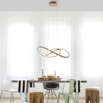 Leuchten-Direkt MARIA Pendant Light LED brass, 1-light source
