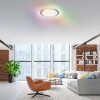 Leuchten-Direkt CYBA Ceiling Light LED silver, 2-light sources, Remote control, Colour changer