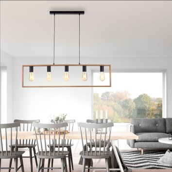 Leuchten-Direkt FRANKY Pendant Light black, 5-light sources