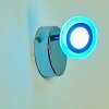 LUCY Wall Light LED chrome, 1-light source, Remote control, Colour changer