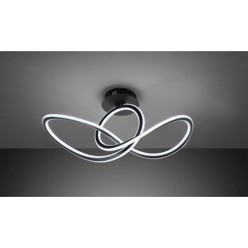 Wofi MADISON Ceiling Light LED black, 1-light source, Remote control