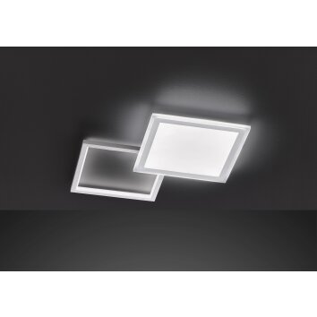 Wofi ZENIT Ceiling Light LED brushed aluminium, 2-light sources, Remote control
