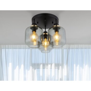 Globo OTHMAR Ceiling Light bronze, black, 3-light sources