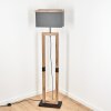 Lure Floor Lamp brown, Wood like finish, black, 1-light source