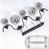 Orieux Ceiling Light black, 5-light sources
