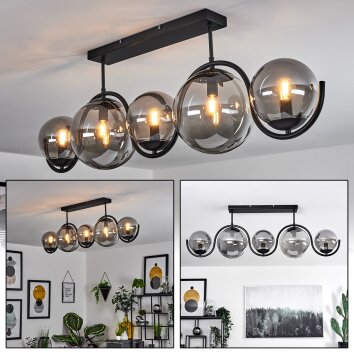 Orieux Ceiling Light black, 5-light sources