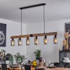Hunouri Pendant Light brown, Wood like finish, black, 6-light sources