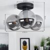 Cebola Ceiling Light black, 3-light sources
