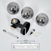 Cebola Ceiling Light black, 3-light sources