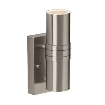 Brilliant Hanni outdoor wall light LED stainless steel, 2-light sources