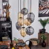Verbania Pendant Light brass, black, 8-light sources