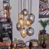 Verbania Pendant Light brass, black, 8-light sources