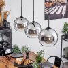 Koyoto  Pendant Light globe 25 cm chrome, clear, 3-light sources