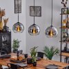 Koyoto  Pendant Light globe 25 cm chrome, clear, 3-light sources