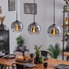 Koyoto  Pendant Light globe 25 cm clear, Smoke-coloured, 3-light sources