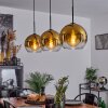 Koyoto  Pendant Light glass 25 cm gold, clear, 3-light sources