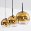Koyoto  Pendant Light glass 25 cm gold, clear, 3-light sources
