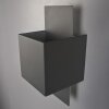 Lucide Cubo wall light stainless steel, 1-light source