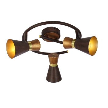 Globo ceiling spotlight gold, 3-light sources