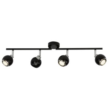 Brilliant INA ceiling spotlight LED chrome, black, 4-light sources