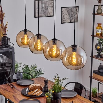 Koyoto  Pendant Light glass 25 cm Amber, 4-light sources