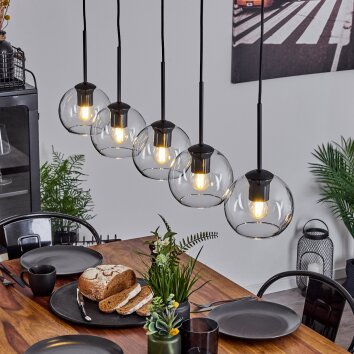 Koyoto  Pendant Light glass 15 cm clear, 5-light sources