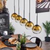 Koyoto  Pendant Light glass 15 cm gold, clear, 5-light sources