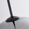 Koyoto  Pendant Light glass 30 cm chrome, Smoke-coloured, 3-light sources