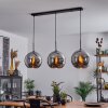 Koyoto  Pendant Light glass 30 cm chrome, Smoke-coloured, 3-light sources