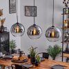 Koyoto  Pendant Light glass 30 cm clear, Smoke-coloured, 3-light sources