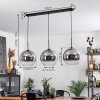 Koyoto  Pendant Light glass 30 cm clear, Smoke-coloured, 3-light sources