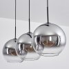 Koyoto  Pendant Light glass 30 cm clear, Smoke-coloured, 3-light sources