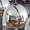 Koyoto  Pendant Light glass 25 cm chrome, Smoke-coloured, 4-light sources
