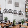 Koyoto  Pendant Light glass 30 cm clear, Smoke-coloured, 4-light sources
