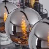 Koyoto  Pendant Light glass 30 cm chrome, Smoke-coloured, 4-light sources