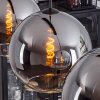 Koyoto  Pendant Light glass 30 cm chrome, clear, Smoke-coloured, 3-light sources