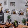 Koyoto  Pendant Light glass 30 cm chrome, clear, Smoke-coloured, 3-light sources