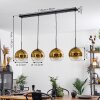 Koyoto  Pendant Light glass 25 cm gold, clear, 4-light sources
