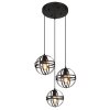 Globo TAMARA Pendant Light black, 3-light sources