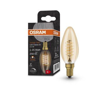 OSRAM Vintage 1906® LED E14 3.4 Watt 2200 Kelvin 250 Lumen