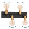 Eglo MACCHIONE Ceiling Light brass, black, 4-light sources