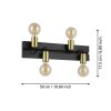 Eglo MACCHIONE Ceiling Light brass, black, 4-light sources