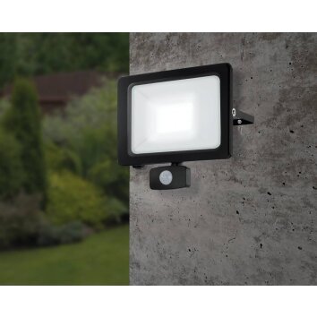 Eglo FAEDO Outdoor Wall Light LED black, 1-light source, Motion sensor