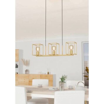 Eglo CUMIOLE Pendant Light gold, 3-light sources