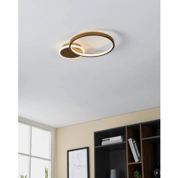 Eglo GAFARES Ceiling Light LED gold, white, 1-light source