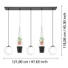 Eglo RONDO Pendant Light black, 3-light sources