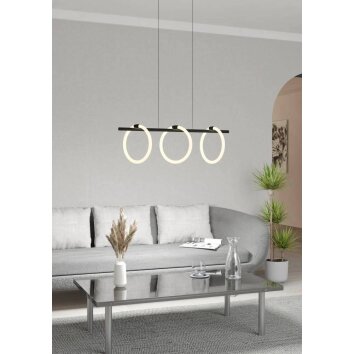 Eglo CARANACOA Pendant Light LED black, 3-light sources