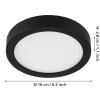 Eglo FUEVA Ceiling Light LED black, 1-light source